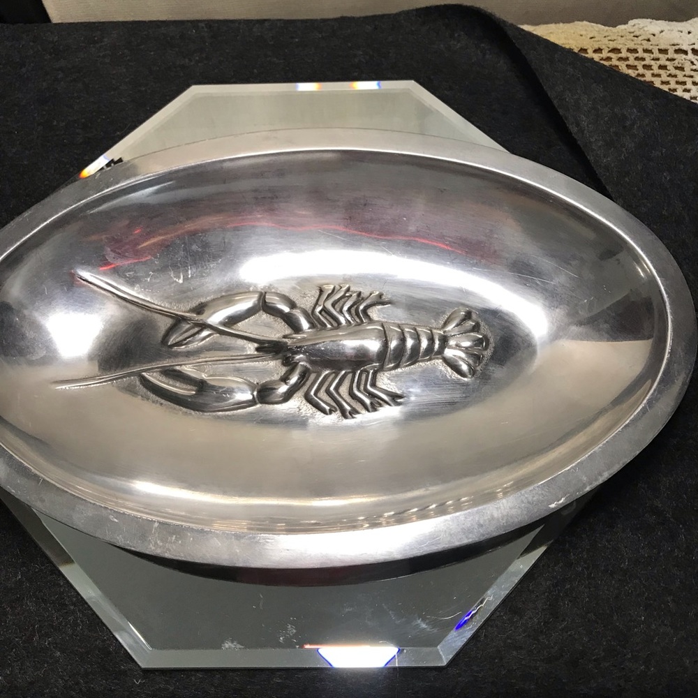 Vintage Lobster metal heavy plate